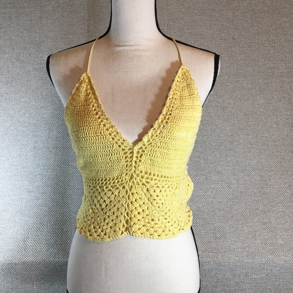 Yellow Dollhouse Crochet Top